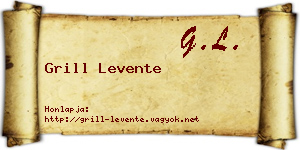 Grill Levente névjegykártya
